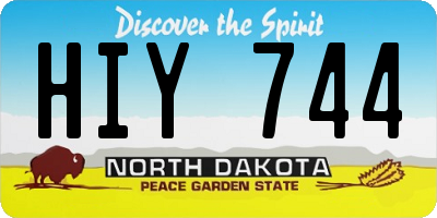ND license plate HIY744
