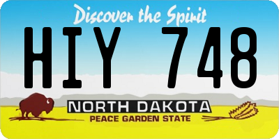 ND license plate HIY748