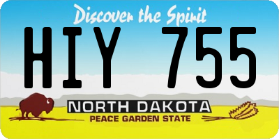 ND license plate HIY755
