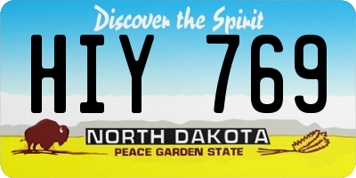 ND license plate HIY769