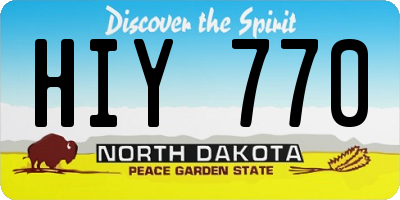 ND license plate HIY770