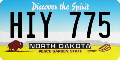 ND license plate HIY775