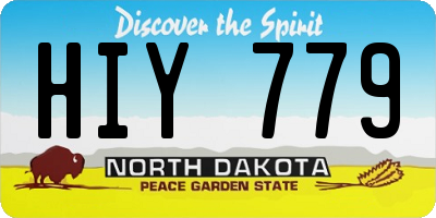 ND license plate HIY779