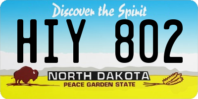 ND license plate HIY802