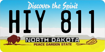 ND license plate HIY811