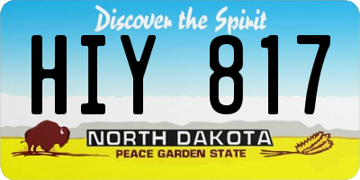 ND license plate HIY817