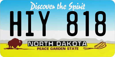 ND license plate HIY818