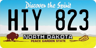 ND license plate HIY823