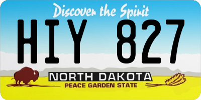 ND license plate HIY827
