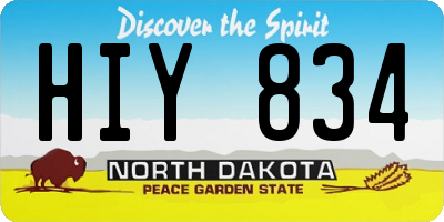 ND license plate HIY834