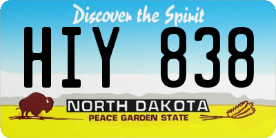 ND license plate HIY838
