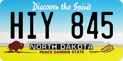 ND license plate HIY845