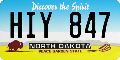ND license plate HIY847