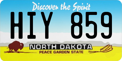 ND license plate HIY859