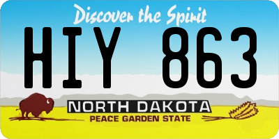 ND license plate HIY863