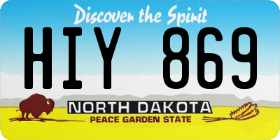 ND license plate HIY869