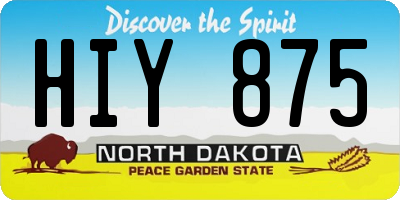 ND license plate HIY875