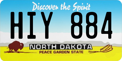 ND license plate HIY884