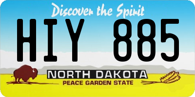 ND license plate HIY885