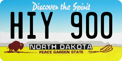 ND license plate HIY900