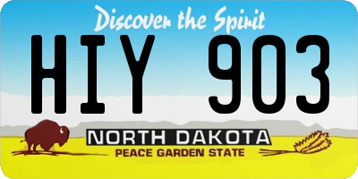 ND license plate HIY903