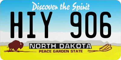 ND license plate HIY906