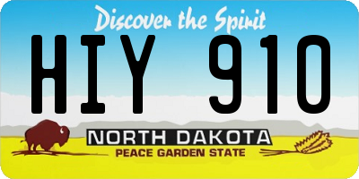 ND license plate HIY910