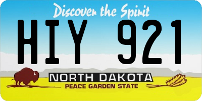 ND license plate HIY921