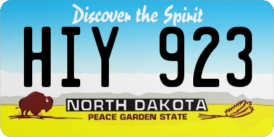 ND license plate HIY923