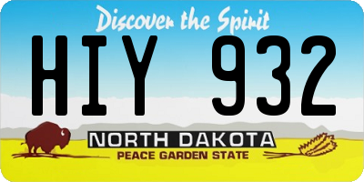 ND license plate HIY932