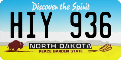 ND license plate HIY936