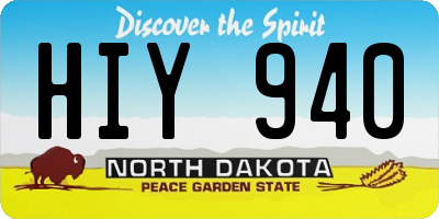 ND license plate HIY940