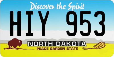 ND license plate HIY953