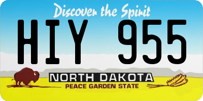 ND license plate HIY955