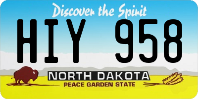 ND license plate HIY958