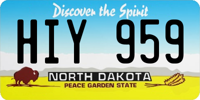 ND license plate HIY959