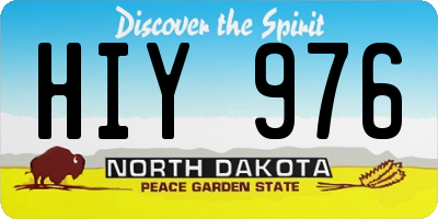 ND license plate HIY976