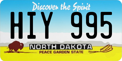 ND license plate HIY995