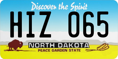 ND license plate HIZ065
