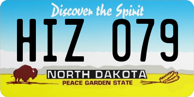 ND license plate HIZ079