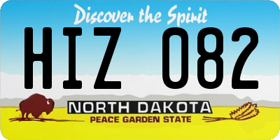 ND license plate HIZ082