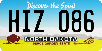 ND license plate HIZ086