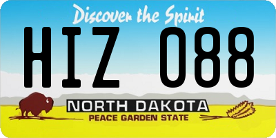 ND license plate HIZ088