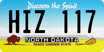 ND license plate HIZ117