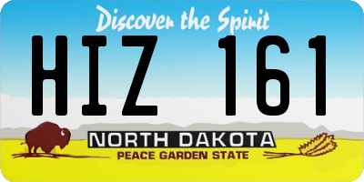 ND license plate HIZ161