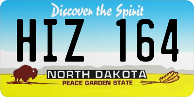 ND license plate HIZ164