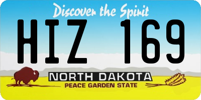 ND license plate HIZ169