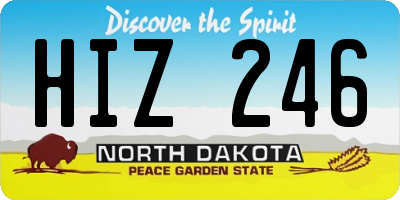 ND license plate HIZ246