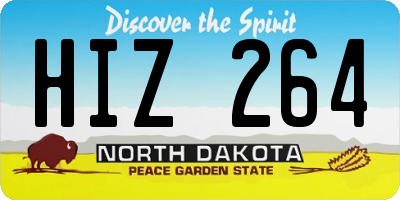 ND license plate HIZ264