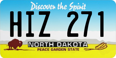 ND license plate HIZ271